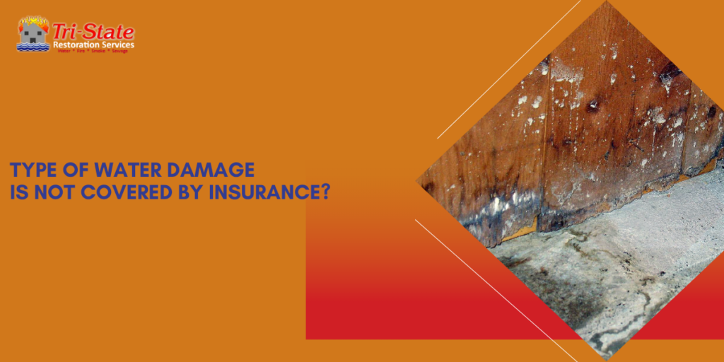 type of water damage is not covered by insurance?